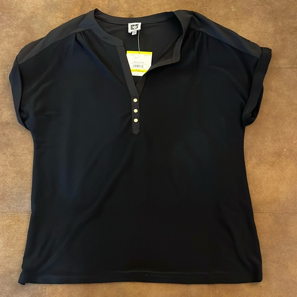 Black Anne Klein Shirt - Picture 1 of 4